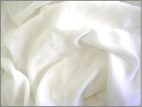 Mini Bear Fabric Velvet - Ivory White